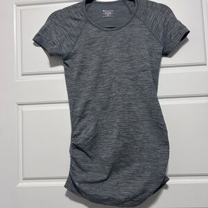 Athleta Charcoal Heather Short Sleeve Tee